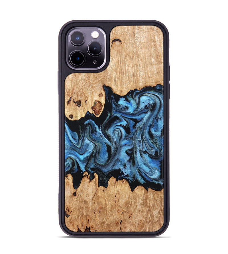 iPhone 11 Pro Max Wood Phone Case - Maya (Blue, 823784)