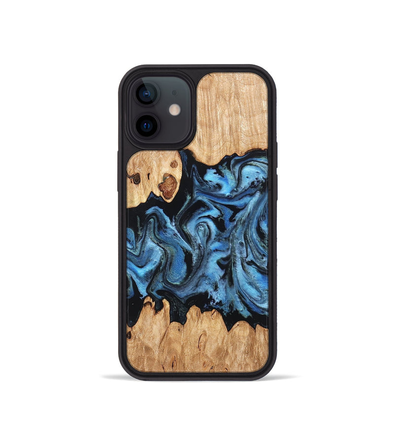 iPhone 12 mini Wood Phone Case - Maya (Blue, 823784)