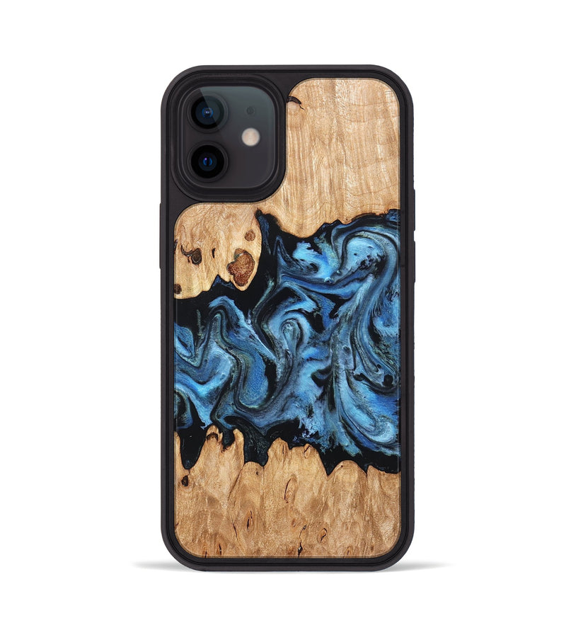 iPhone 12 Wood Phone Case - Maya (Blue, 823784)