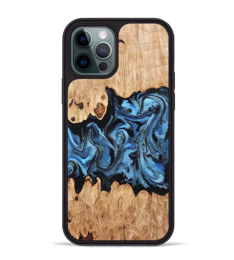 iPhone 12 Pro Max Wood Phone Case - Maya (Blue, 823784)
