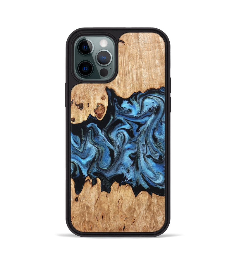 iPhone 12 Pro Wood Phone Case - Maya (Blue, 823784)