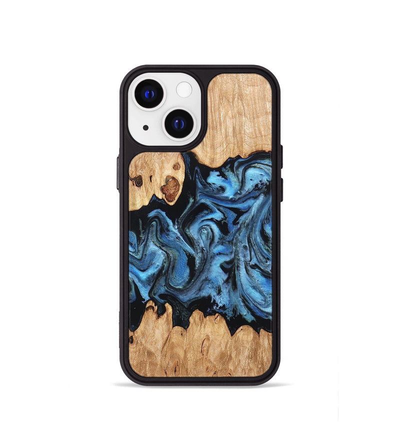 iPhone 13 mini Wood Phone Case - Maya (Blue, 823784)