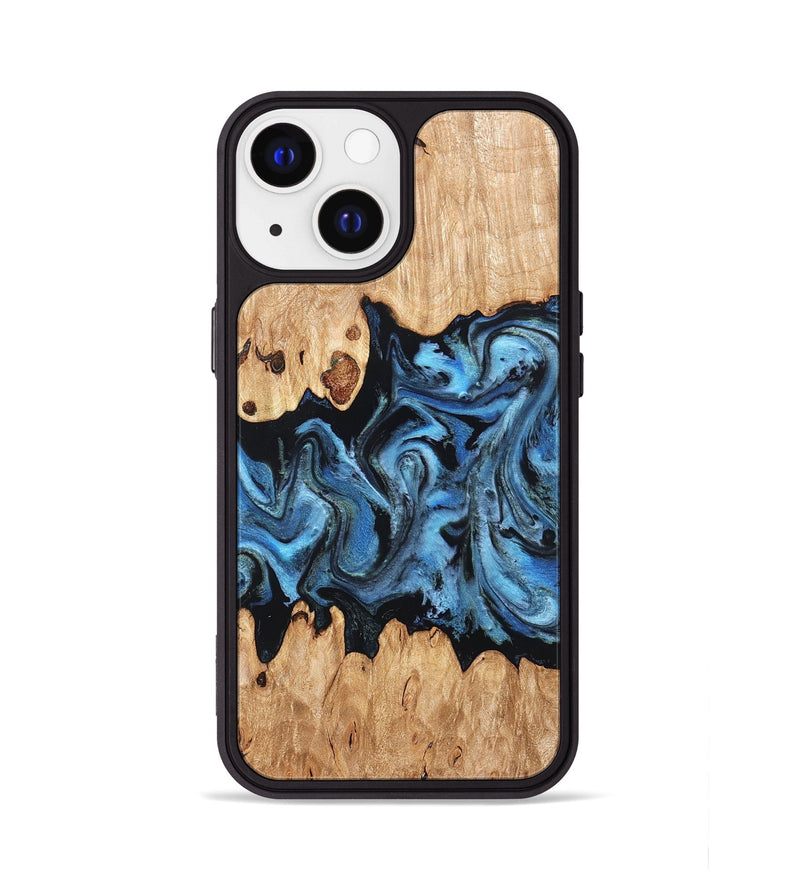 iPhone 13 Wood Phone Case - Maya (Blue, 823784)
