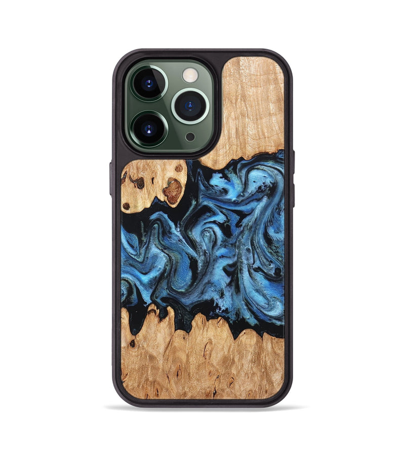 iPhone 13 Pro Wood Phone Case - Maya (Blue, 823784)