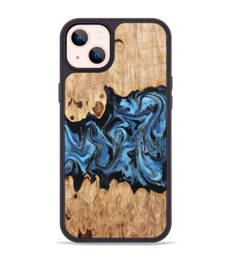 iPhone 14 Plus Wood Phone Case - Maya (Blue, 823784)