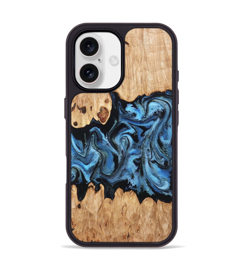 iPhone 17 Wood Phone Case - Maya (Blue, 823784)
