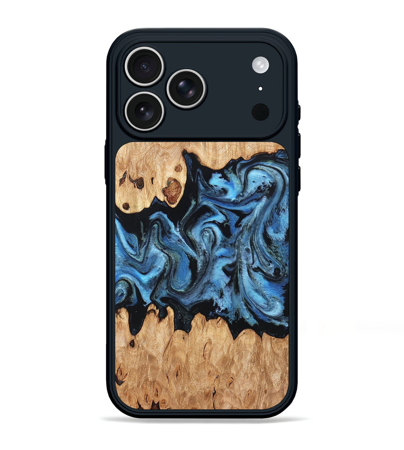 iPhone 17 Pro Max Wood Phone Case - Maya (Blue, 823784)