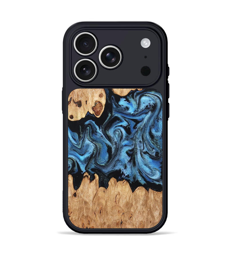 iPhone 17 Pro Wood Phone Case - Maya (Blue, 823784)