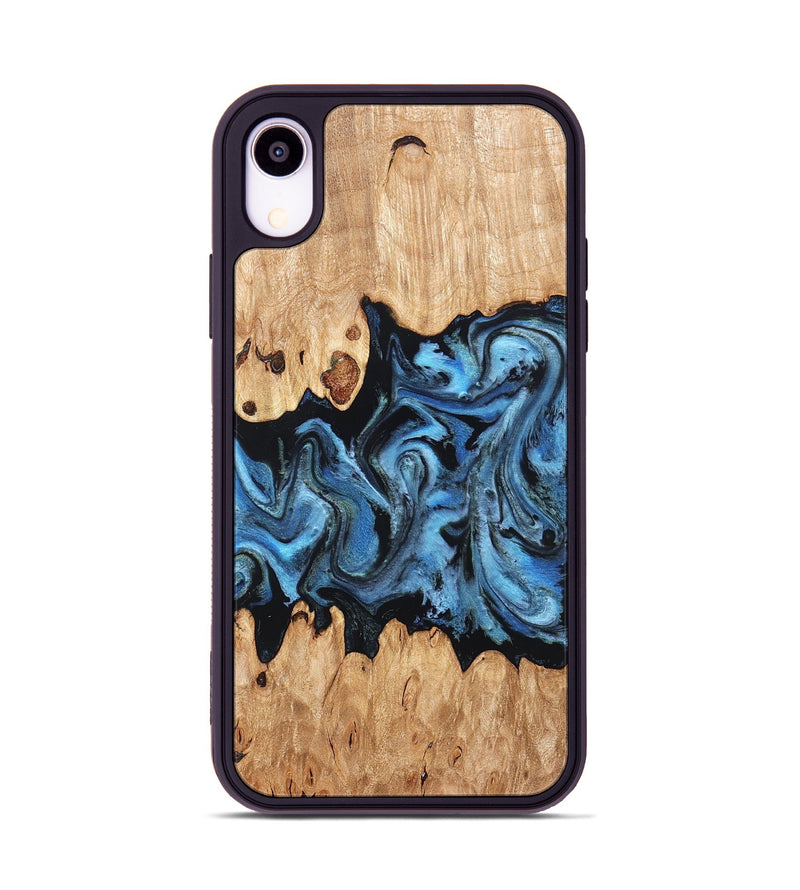 iPhone Xr Wood Phone Case - Maya (Blue, 823784)