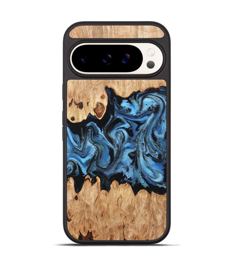 Pixel 9 Pro Wood Phone Case - Maya (Blue, 823784)