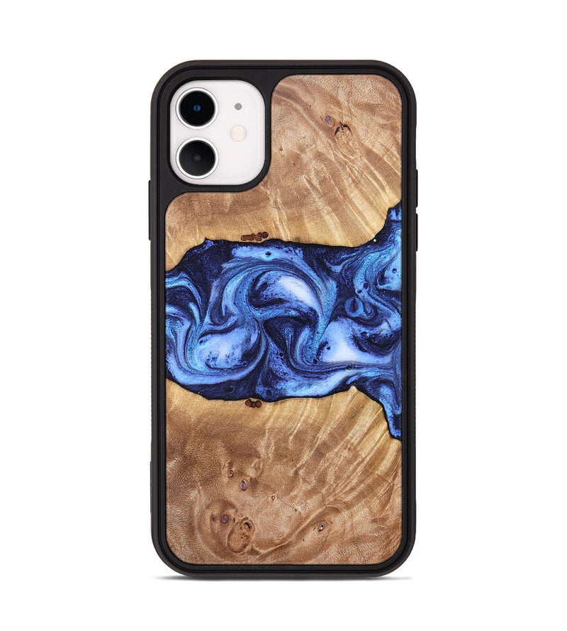 iPhone 11 Wood Phone Case - Dewayne (Blue, 823787)