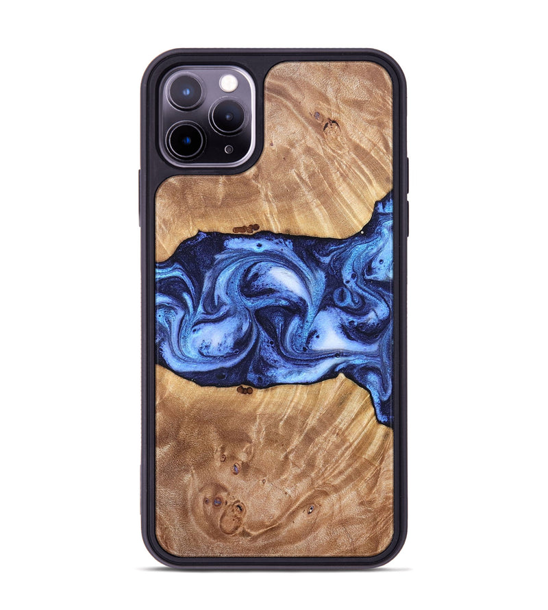 iPhone 11 Pro Max Wood Phone Case - Dewayne (Blue, 823787)