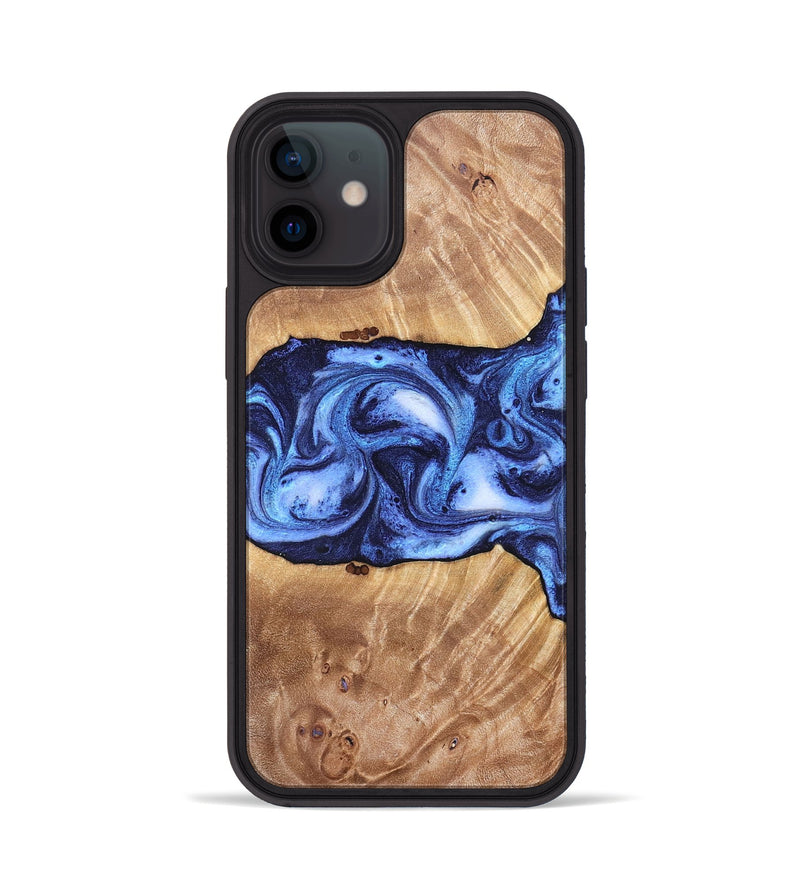 iPhone 12 Wood Phone Case - Dewayne (Blue, 823787)