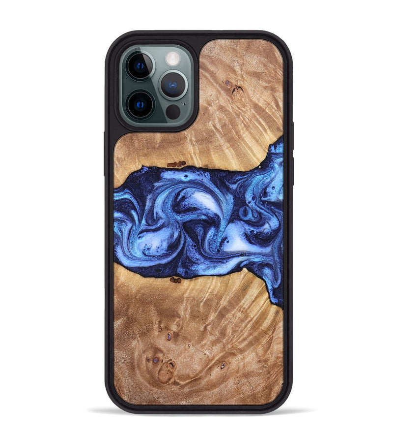 iPhone 12 Pro Max Wood Phone Case - Dewayne (Blue, 823787)
