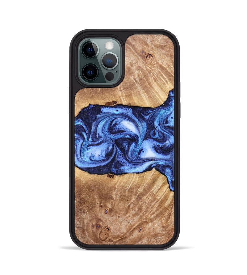 iPhone 12 Pro Wood Phone Case - Dewayne (Blue, 823787)
