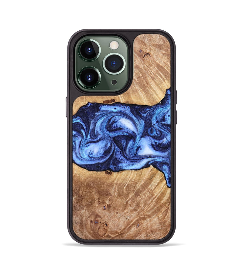 iPhone 13 Pro Wood Phone Case - Dewayne (Blue, 823787)
