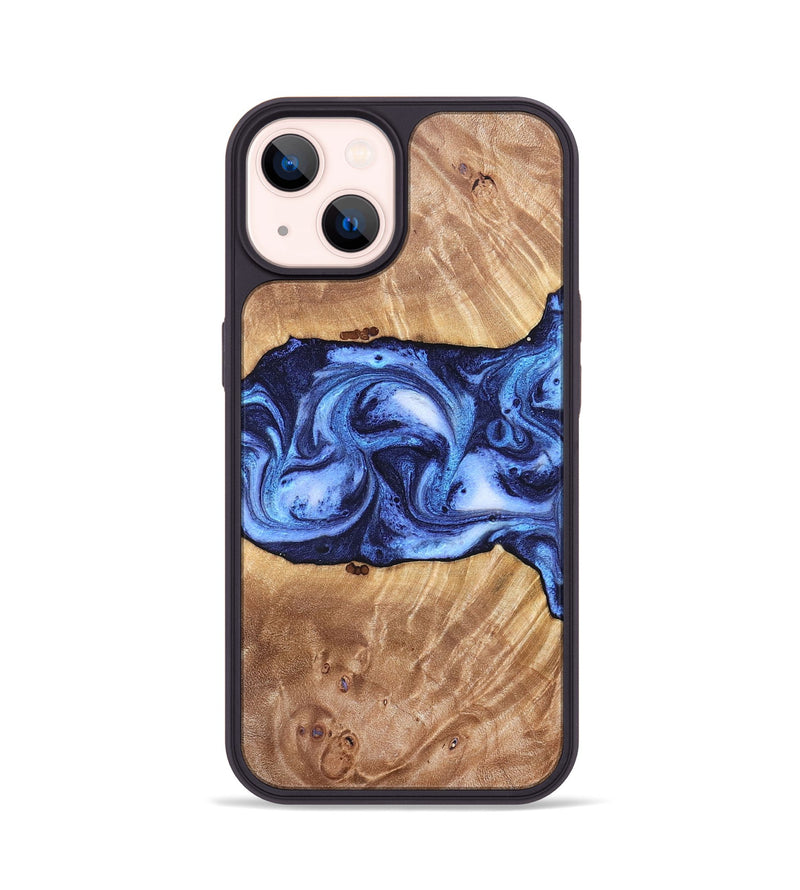 iPhone 14 Wood Phone Case - Dewayne (Blue, 823787)