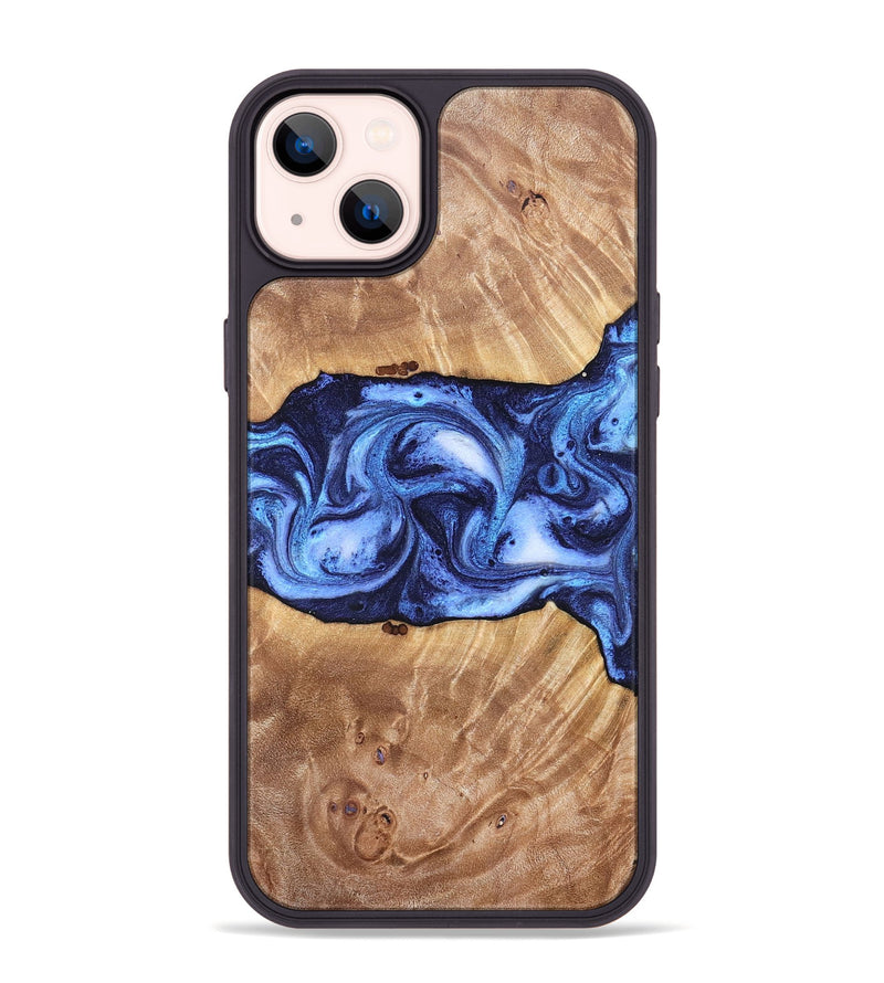 iPhone 14 Plus Wood Phone Case - Dewayne (Blue, 823787)