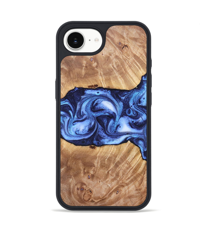 iPhone 16e Wood Phone Case - Dewayne (Blue, 823787)