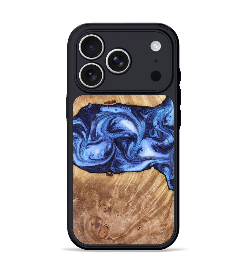 iPhone 17 Pro Wood Phone Case - Dewayne (Blue, 823787)