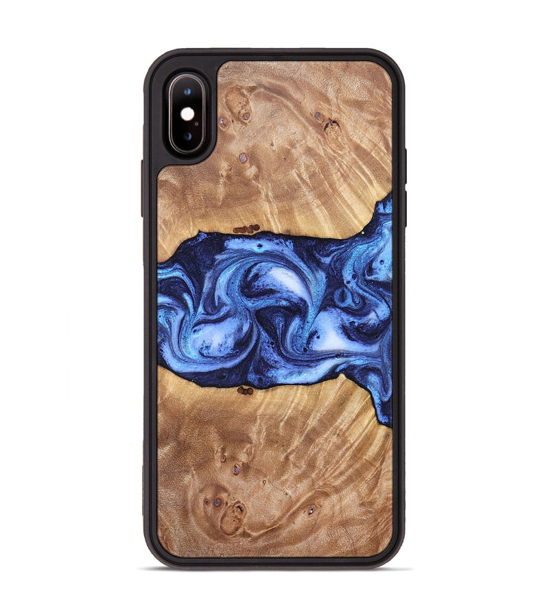 iPhone Xs Max Wood Phone Case - Dewayne (Blue, 823787)