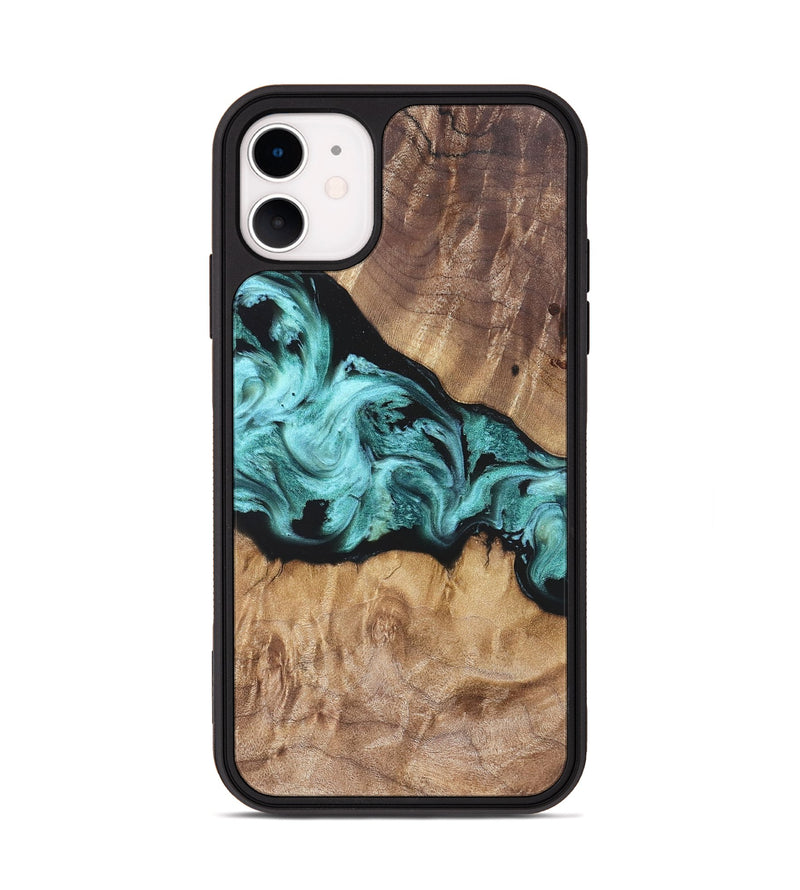 iPhone 11 Wood Phone Case - Kole (Blue, 823788)