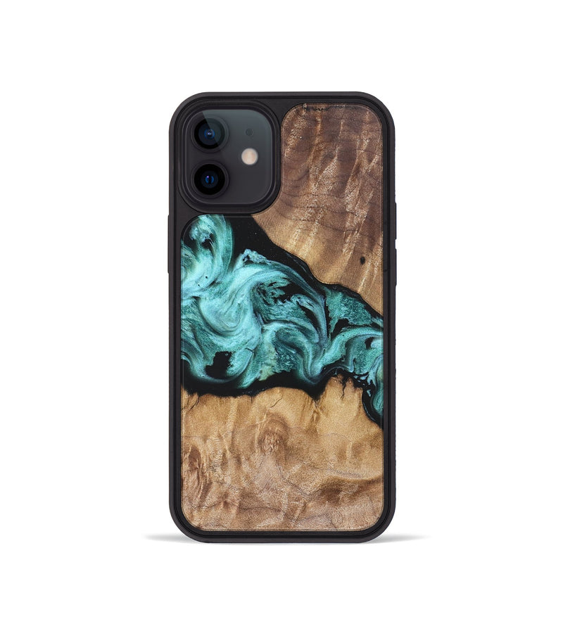 iPhone 12 mini Wood Phone Case - Kole (Blue, 823788)