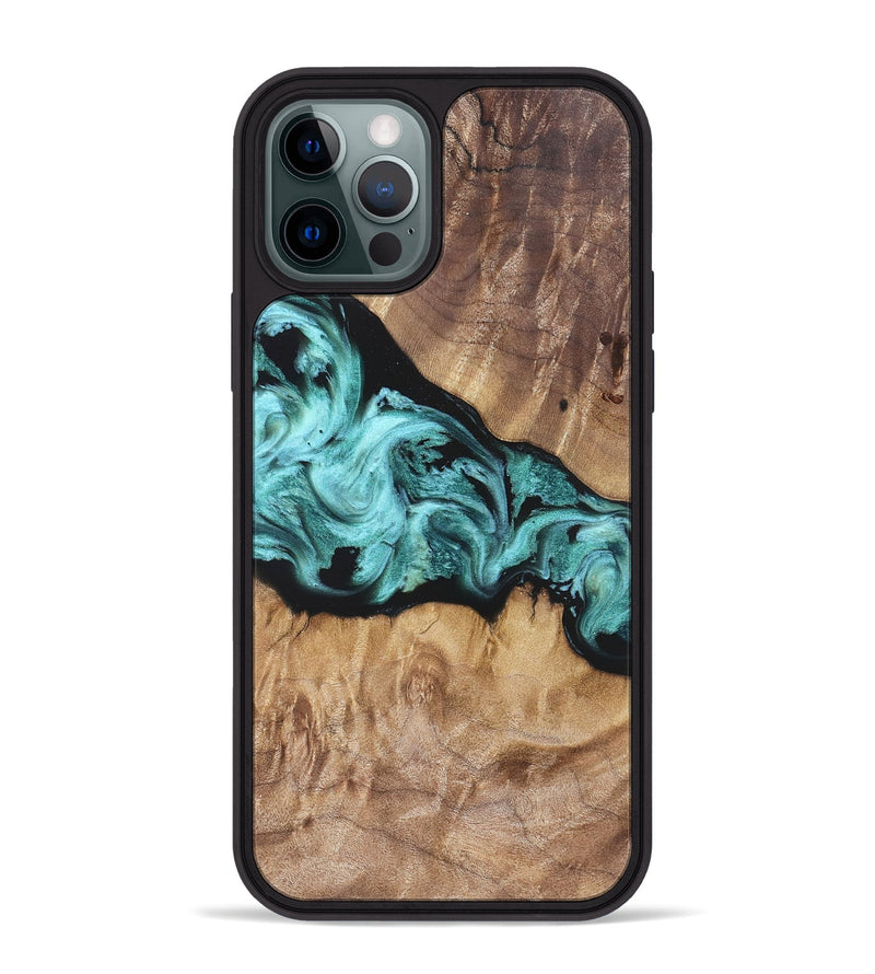 iPhone 12 Pro Max Wood Phone Case - Kole (Blue, 823788)