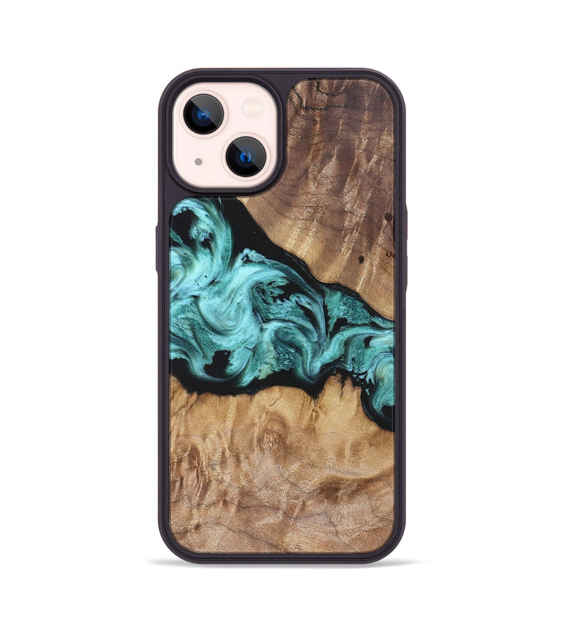 iPhone 14 Wood Phone Case - Kole (Blue, 823788)