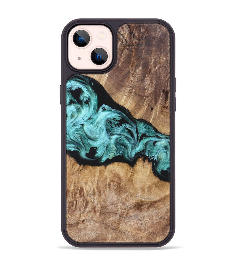 iPhone 14 Plus Wood Phone Case - Kole (Blue, 823788)