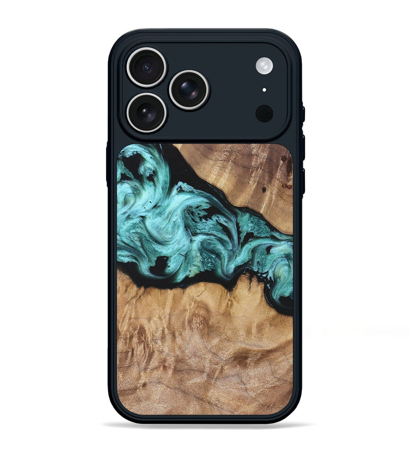 iPhone 17 Pro Max Wood Phone Case - Kole (Blue, 823788)