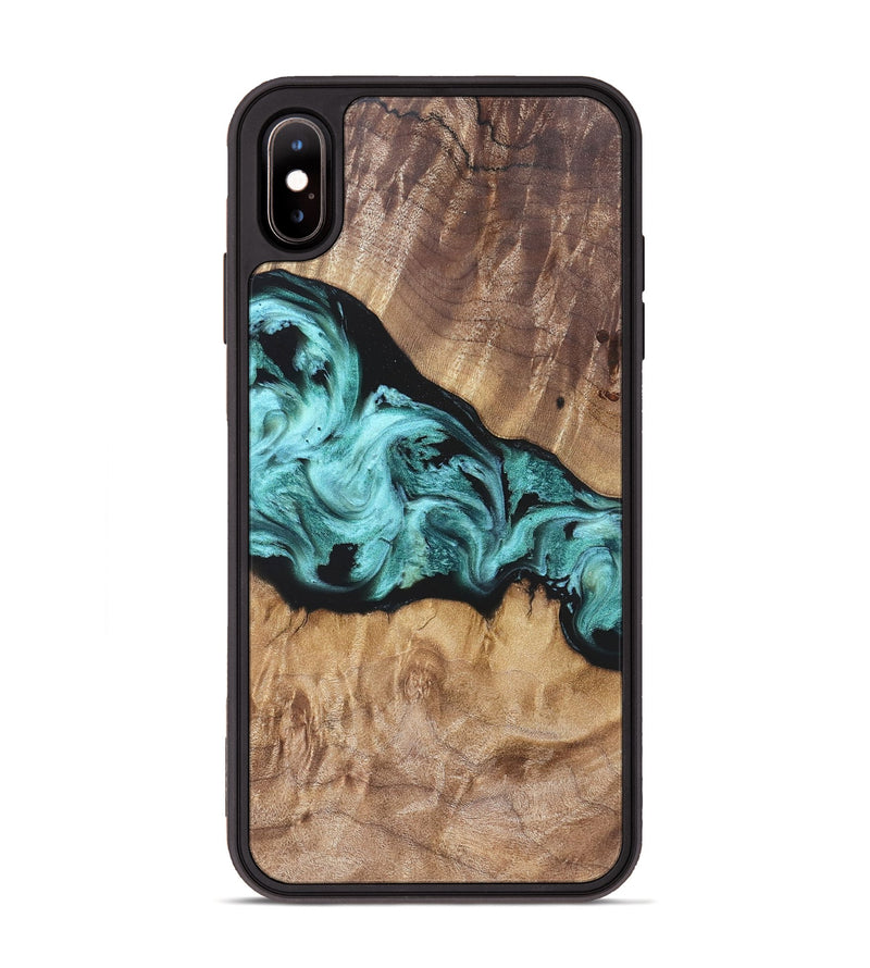 iPhone Xs Max Wood Phone Case - Kole (Blue, 823788)