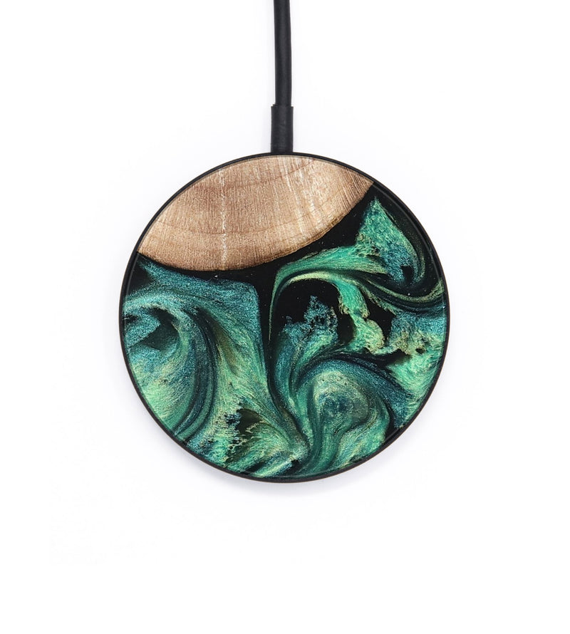 Circle Wood Wireless Charger - Justice (Green, 823789)