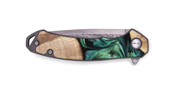 EDC Wood Pocket Knife - Justice (Green, 823789)