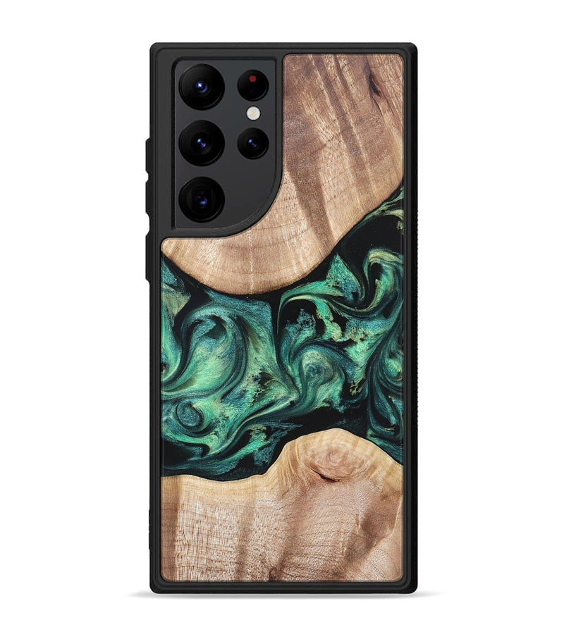 Galaxy S22 Ultra Wood Phone Case - Justice (Green, 823789)