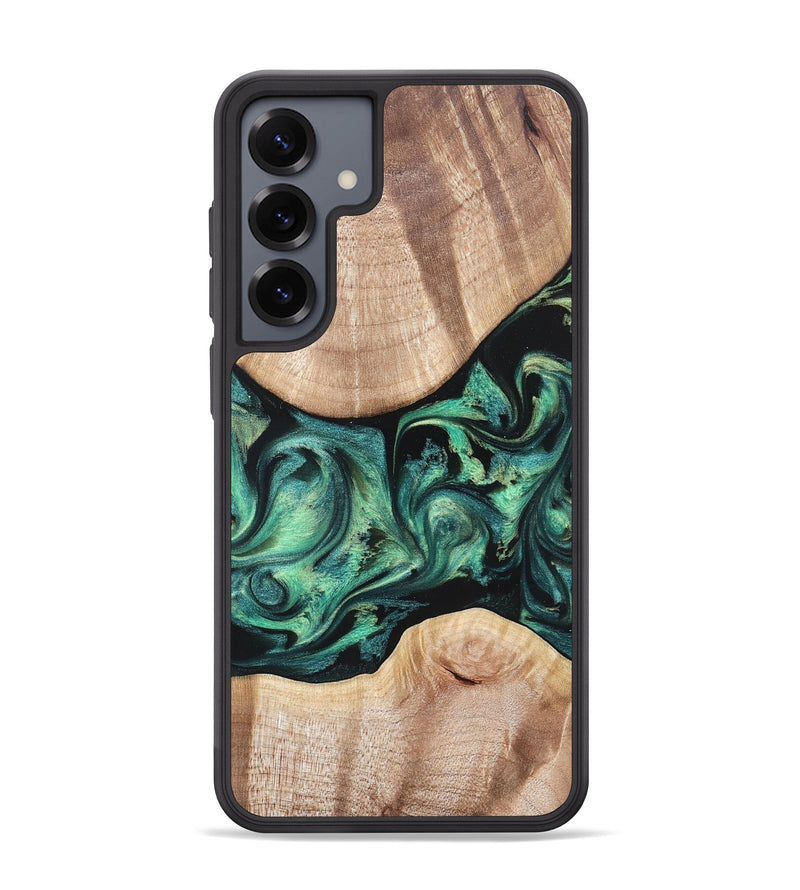 Galaxy S25 Plus Wood Phone Case - Justice (Green, 823789)