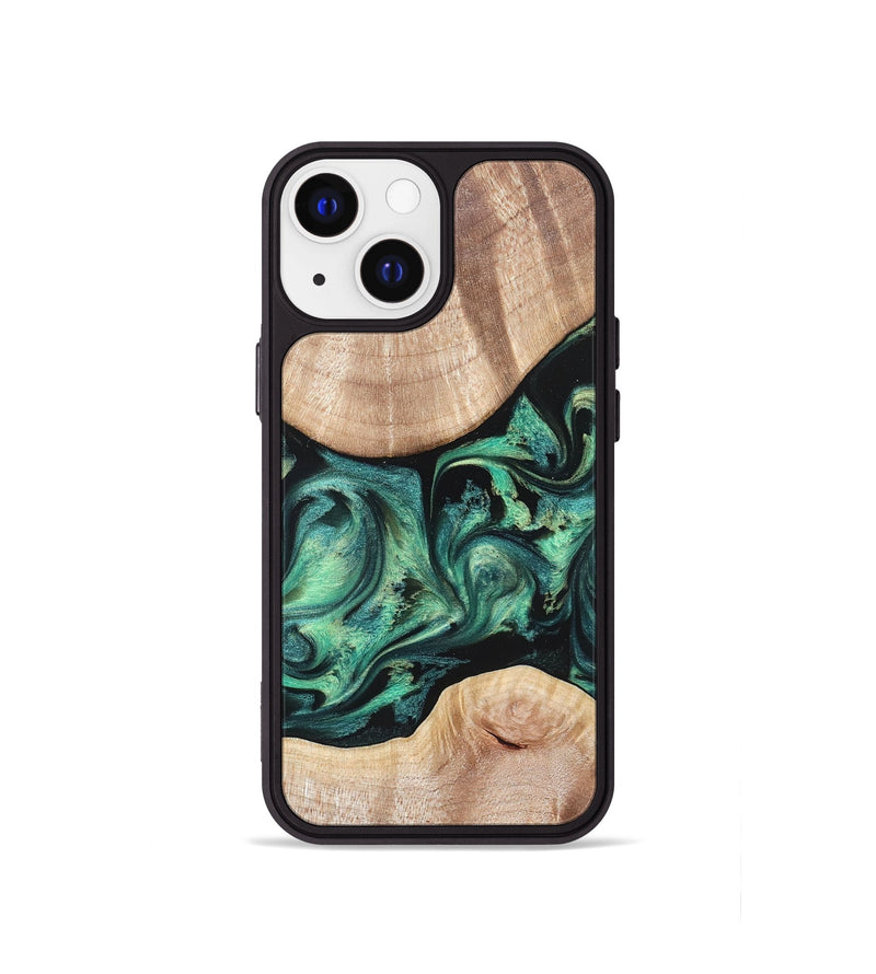 iPhone 13 mini Wood Phone Case - Justice (Green, 823789)