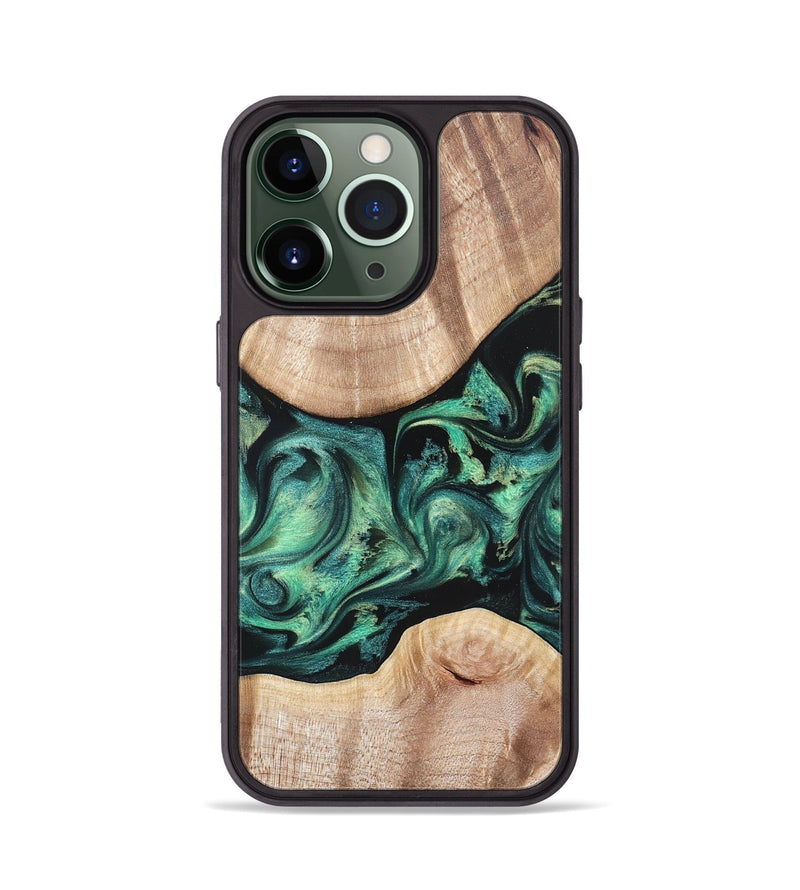 iPhone 13 Pro Wood Phone Case - Justice (Green, 823789)