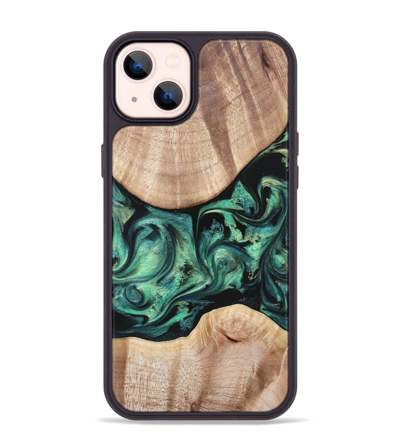 iPhone 14 Plus Wood Phone Case - Justice (Green, 823789)