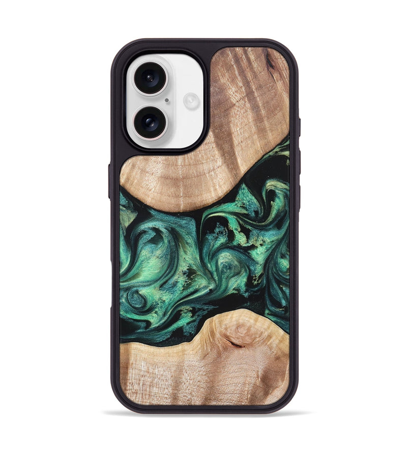 iPhone 17 Wood Phone Case - Justice (Green, 823789)