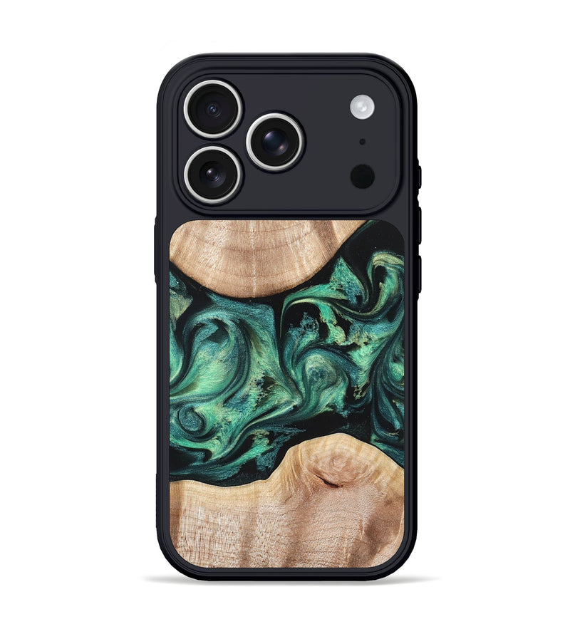 iPhone 17 Pro Wood Phone Case - Justice (Green, 823789)