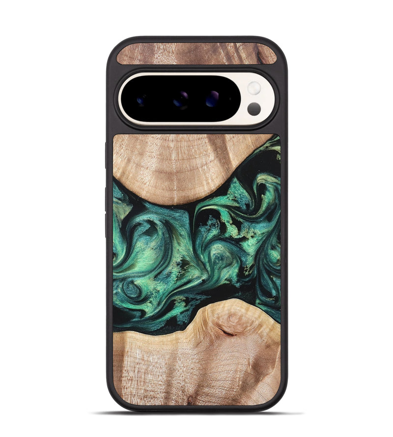 Pixel 9 Wood Phone Case - Justice (Green, 823789)