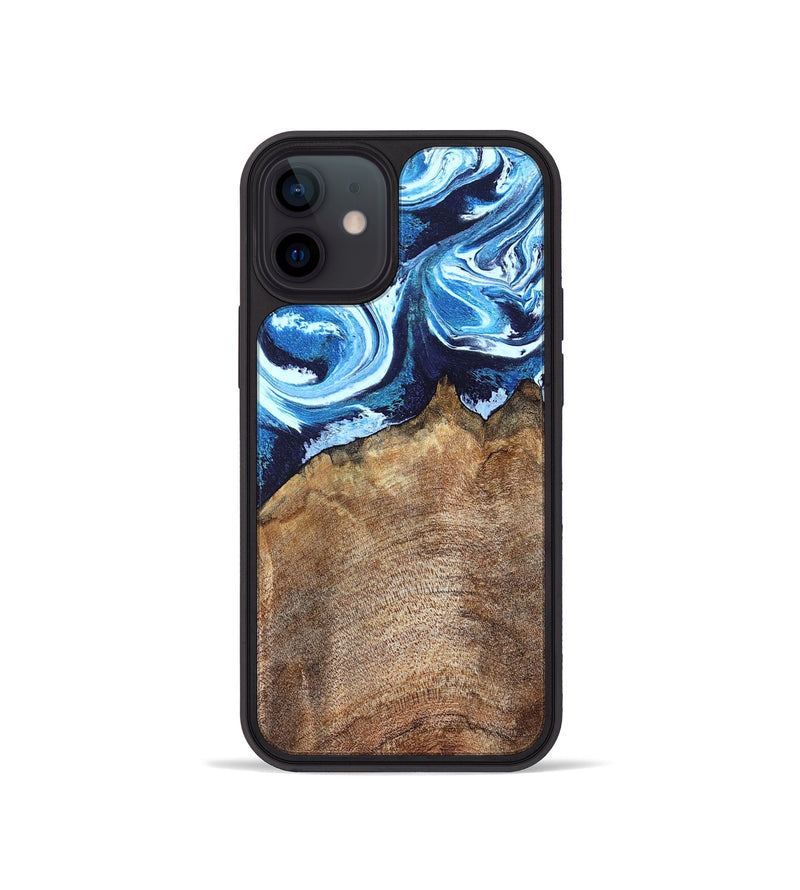 iPhone 12 mini Wood Phone Case - Creed (Blue, 823792)
