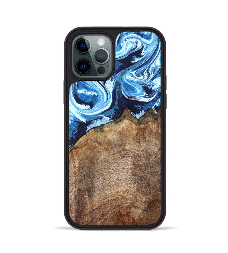 iPhone 12 Pro Wood Phone Case - Creed (Blue, 823792)