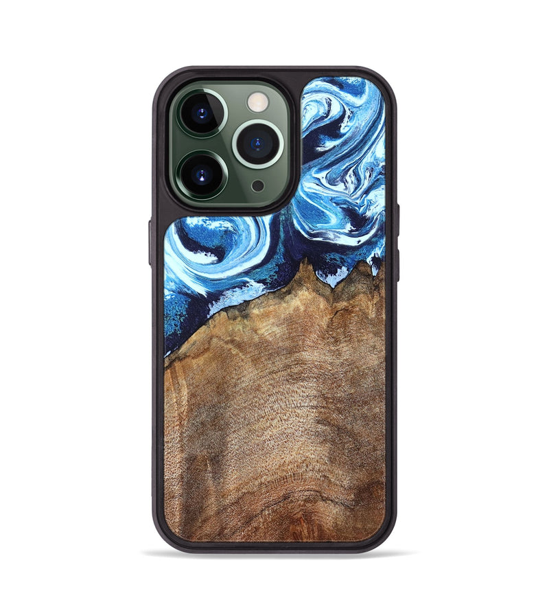 iPhone 13 Pro Wood Phone Case - Creed (Blue, 823792)
