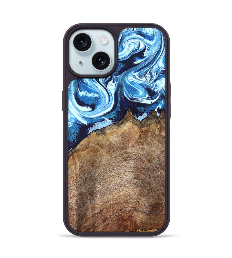 iPhone 15 Wood Phone Case - Creed (Blue, 823792)