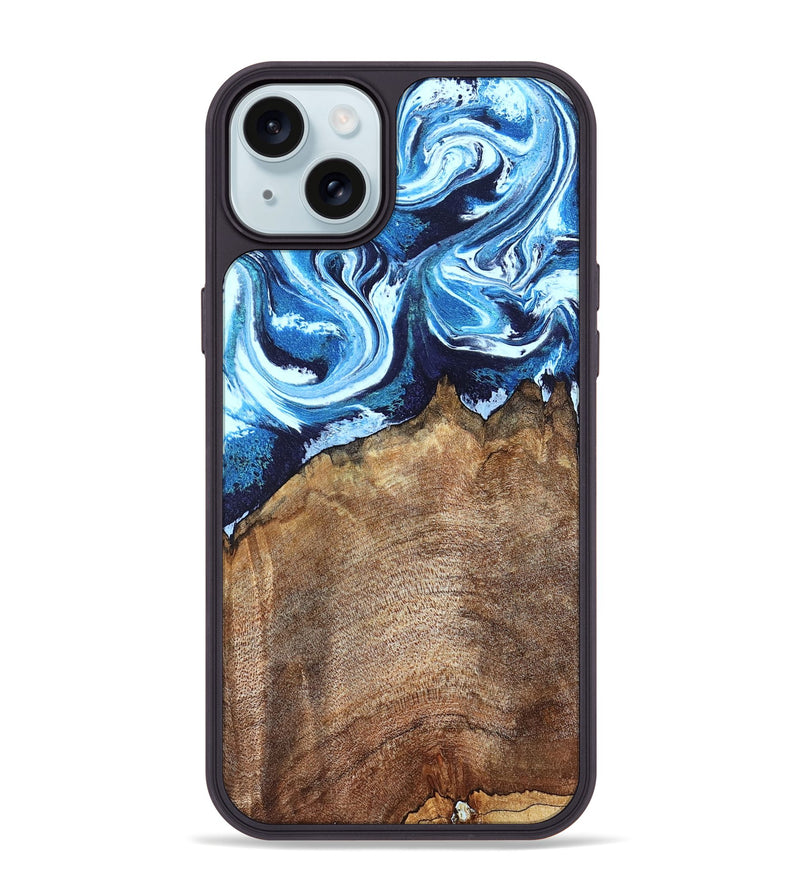 iPhone 15 Plus Wood Phone Case - Creed (Blue, 823792)