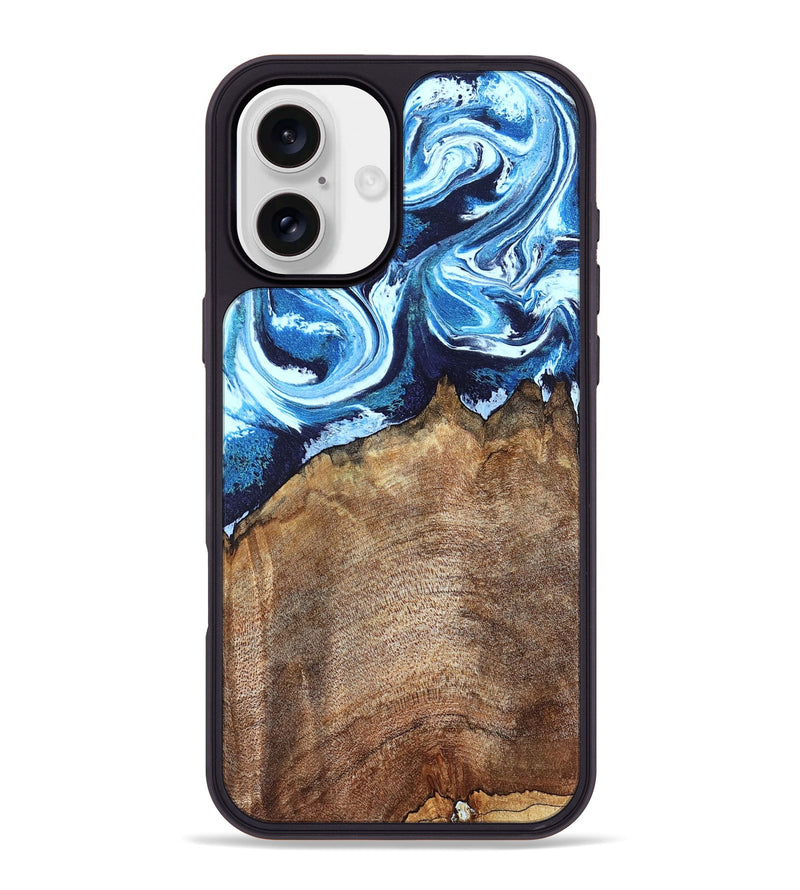 iPhone 16 Plus Wood Phone Case - Creed (Blue, 823792)
