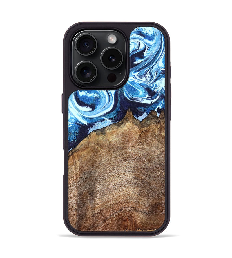 iPhone 16 Pro Wood Phone Case - Creed (Blue, 823792)