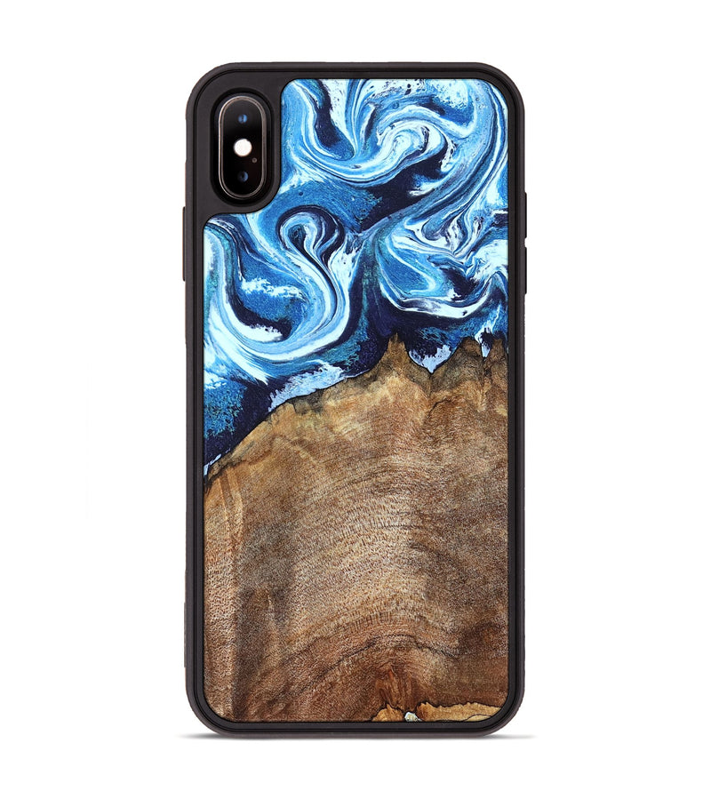 iPhone Xs Max Wood Phone Case - Creed (Blue, 823792)